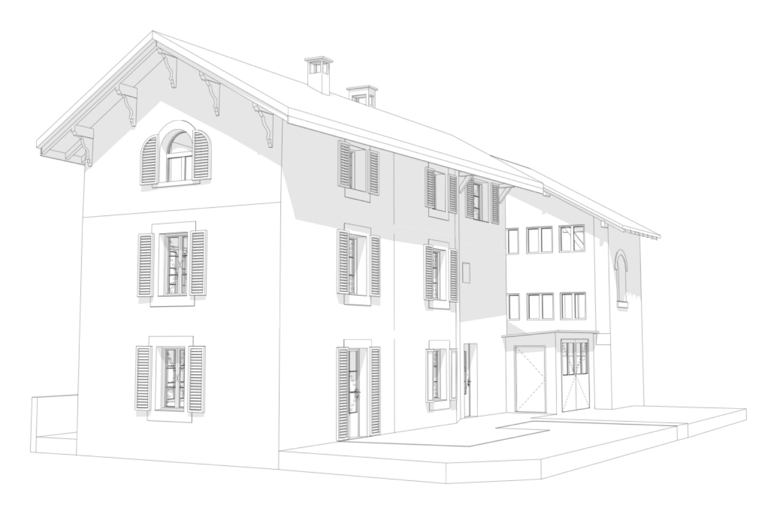 Perspective de la maquette BIM de l'habitation